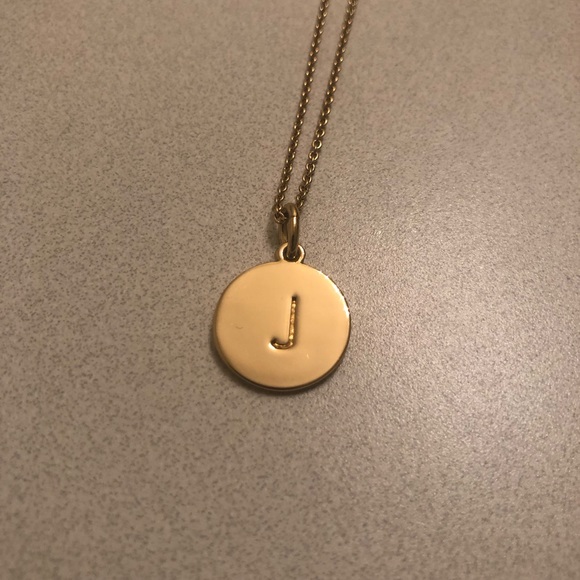 kate spade Jewelry - Kate Spade Coin Necklace with Initial J